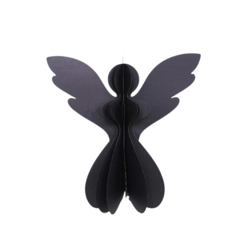 Engel papier zwart 30 cm